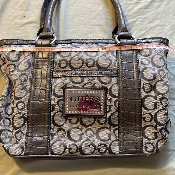 BUNDLE WITH A WALLET AND SAVE - Guess Grey Canvas Purse - Picture 10 of 12